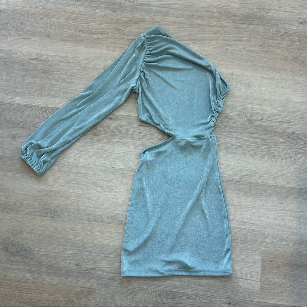 Boutique One Shoulder Cut Out Mini Dress